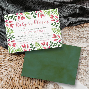 Baby in Bloom Floral Baby Dusche Einladung