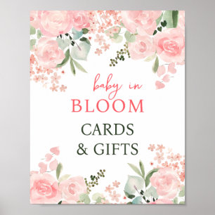 Baby in Bloom Floral Baby Dusche Geschenke Party Z Poster