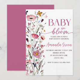 Baby In Bloom Floral Baby Shower Invitation Einladung