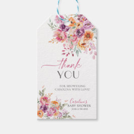 Baby in Bloom Floral Favor Tag | Soft Blush Pink  Geschenkanhänger