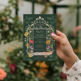 Baby in Bloom Floral Garden Greenhouse Baby Dusche Folieneinladung