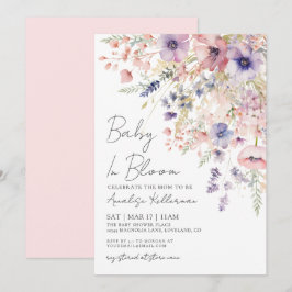 Baby In Bloom Floral Girl Baby Shower Einladung