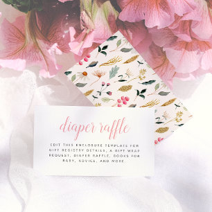 Baby in Bloom Floral Girl Babydusche Begleitkarte