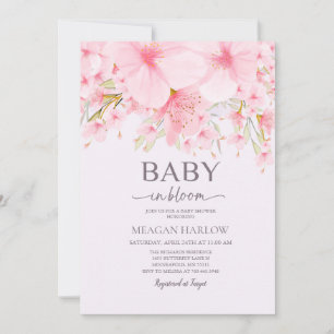 Baby in Bloom Floral Girl Einladung