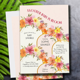 Baby in Bloom Floral Gold Arch Baby Sprinkle Einladung