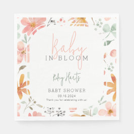 Baby in Bloom Floral Spring Baby Dusche Serviette