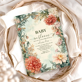 Baby in Bloom Floral Wildblume Babydusche Einladung