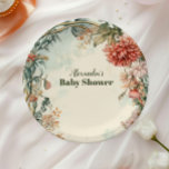 Baby in Bloom-Floral-Wildblume Pappteller<br><div class="desc">Vervollständigen Sie Ihre Babydusche mit unserem Baby in Bloom Blush & Aquamarin Spring Floral Shower Paper Teller. Diese Teller sind mit feinen, blüten und aquamarinen Aquarellblumen gestaltet und sorgen für eine frische und raffinierte Touch. Diese Teller eignen sich ideal für eine Babydusche im Frühling oder im Garten, um die Schönheit...</div>