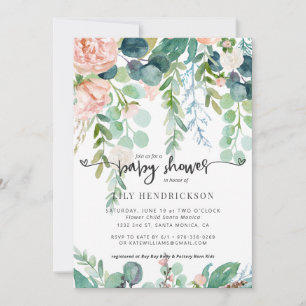 Baby in Bloom Florale Babyparty-Einladung