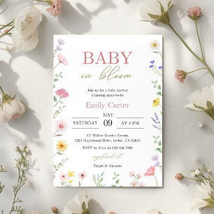 Baby in Bloom Florale Babyparty-Einladung Einladung