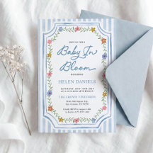 Baby in Bloom Florale Babyparty-Einladung