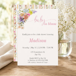 Baby in Bloom Florale Babyparty-Einladung Einladung