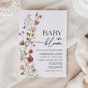 Baby in Bloom Florale Babyparty-Einladung Einladung