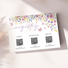 Baby in Bloom Florale Babyparty-Geschenkliste Kart Begleitkarte