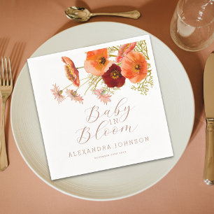 Baby in Bloom Florale Babyparty im Herbst Serviette