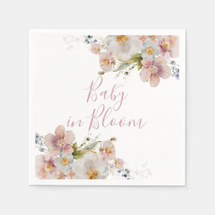 Baby in Bloom Florale Babyparty Serviette