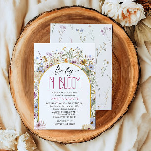 Baby in Bloom Floraler Torbogen Baby-Einladung zur Einladung