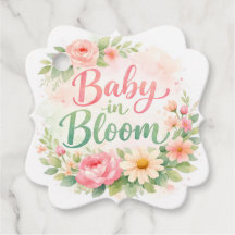 Baby in Bloom Florales Mädchen-Baby-Shower-Dankesc