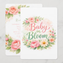Baby in Bloom Florales Mädchen-Baby-Shower