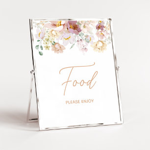 Baby in Bloom Florals Baby Dusche Ernährung Poster