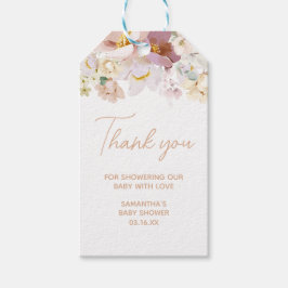 Baby in Bloom Florals Baby Dusche Fevor Tags Geschenkanhänger