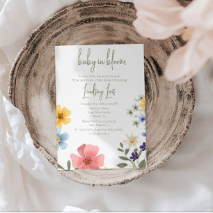 Baby in Bloom Florals Babyparty Einladung