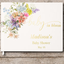 Baby in Bloom Folien-Baby Shower-Gästebuch