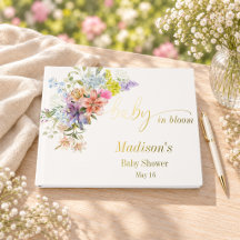 Baby in Bloom Folien-Baby Shower-Gästebuch