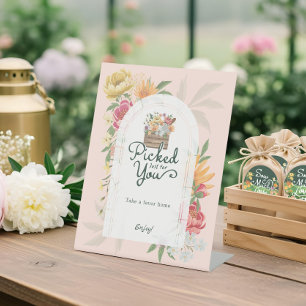 Baby in Bloom für Sie gepflückt Blumengarten Gefäl Sockelschild