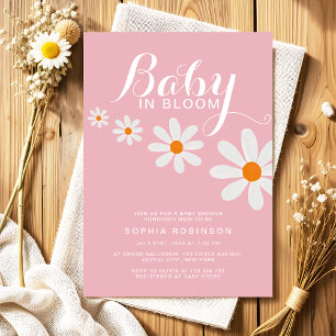 Baby in Bloom Gänseblümchen Baby Shower Einladung