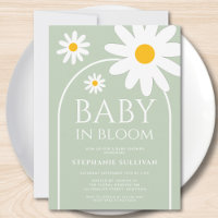 Baby in Bloom Gänseblümchen Grün Baby-Party