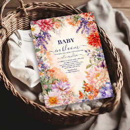 Baby in Bloom Garden Baby Dusche Einladung