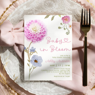 Baby in Bloom Garden Baby Dusche Einladung
