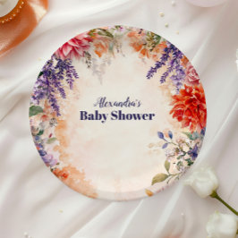 Baby in Bloom Garden Baby Dusche Pappteller