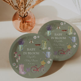 Baby in Bloom Garden Baby Dusche Pappteller