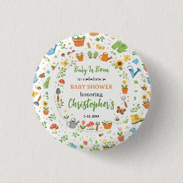 Baby in Bloom Garden Baby Shower | Cute Floral Button