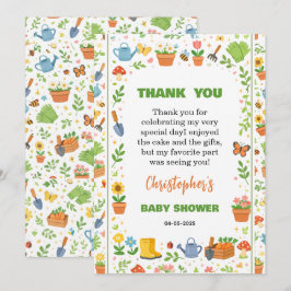 Baby in Bloom Garden Baby Shower | Cute Floral Dankeskarte
