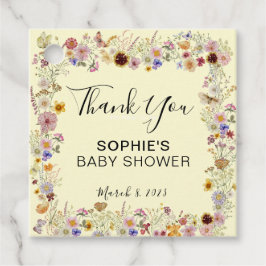 Baby in Bloom Garden Butterflies Babydusche Geschenkanhänger