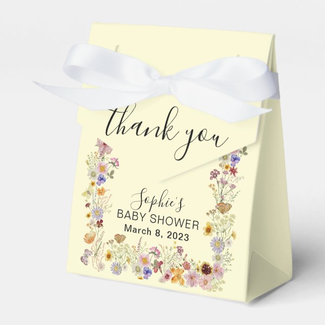 Baby in Bloom Garden Butterflies Babydusche Geschenkschachtel (Vorderseite)