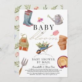 Baby in Bloom Garening Tools Kinderdusche per Mail Einladung