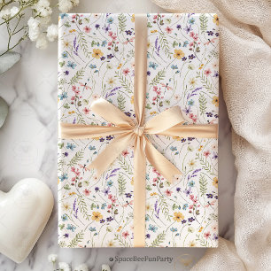 Baby in Bloom Garten Wildblumen Baby Shower Geschenkpapier