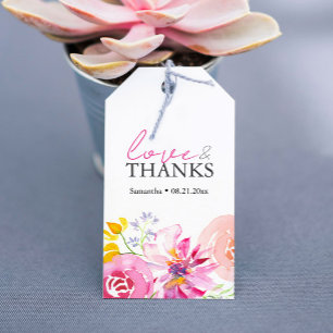 Baby in Bloom Gefallen Tags Floral Wasserfarbe Geschenkanhänger