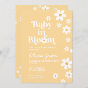 Baby in Bloom gelb Daisy Baby Dusche Einladung