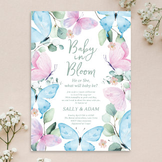 Baby in Bloom Geschlecht Enthüllungs-Einladung Ros Einladung