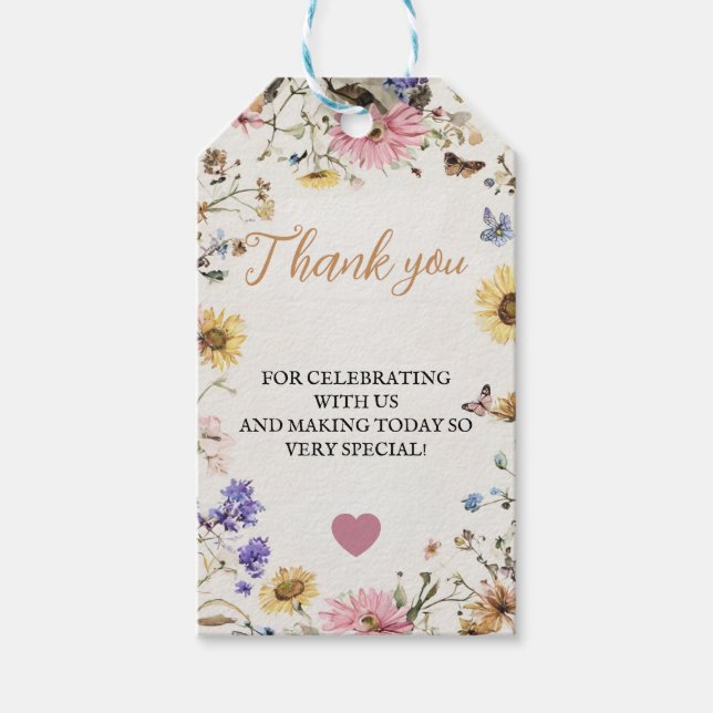 Baby in Bloom Gift Tag Geschenkanhänger (Vorderseite)