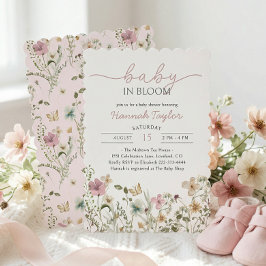 Baby in Bloom Girl Baby Shower Einladung