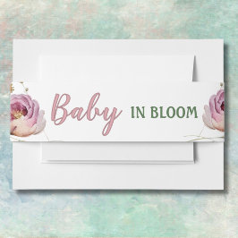 Baby in Bloom Girl Baby Shower Einladungsbanderole