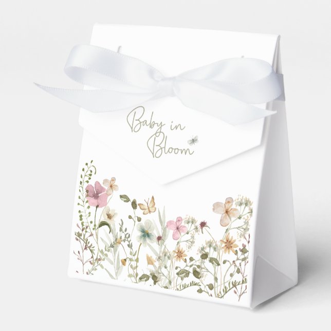 Baby in Bloom Girl Baby Shower Geschenkschachtel (Vorderseite)