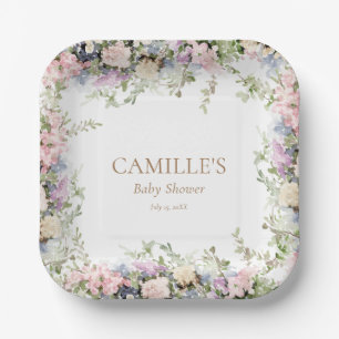 Baby in Bloom Girl Baby Shower Pappteller