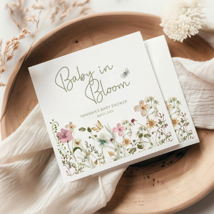 Baby in Bloom Girl Baby Shower Serviette